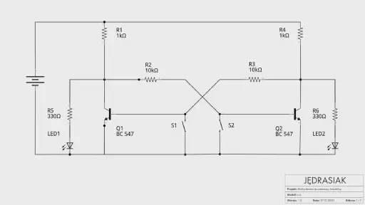 Bistable multivibrator – schematic